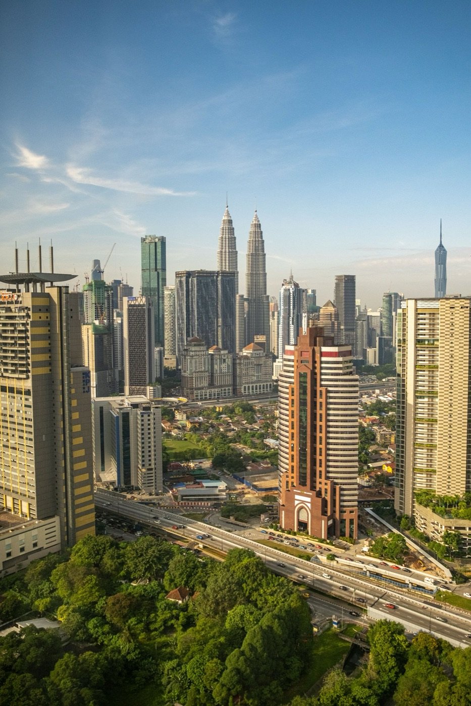 Aerial view of the Kuala Lumpur skyline